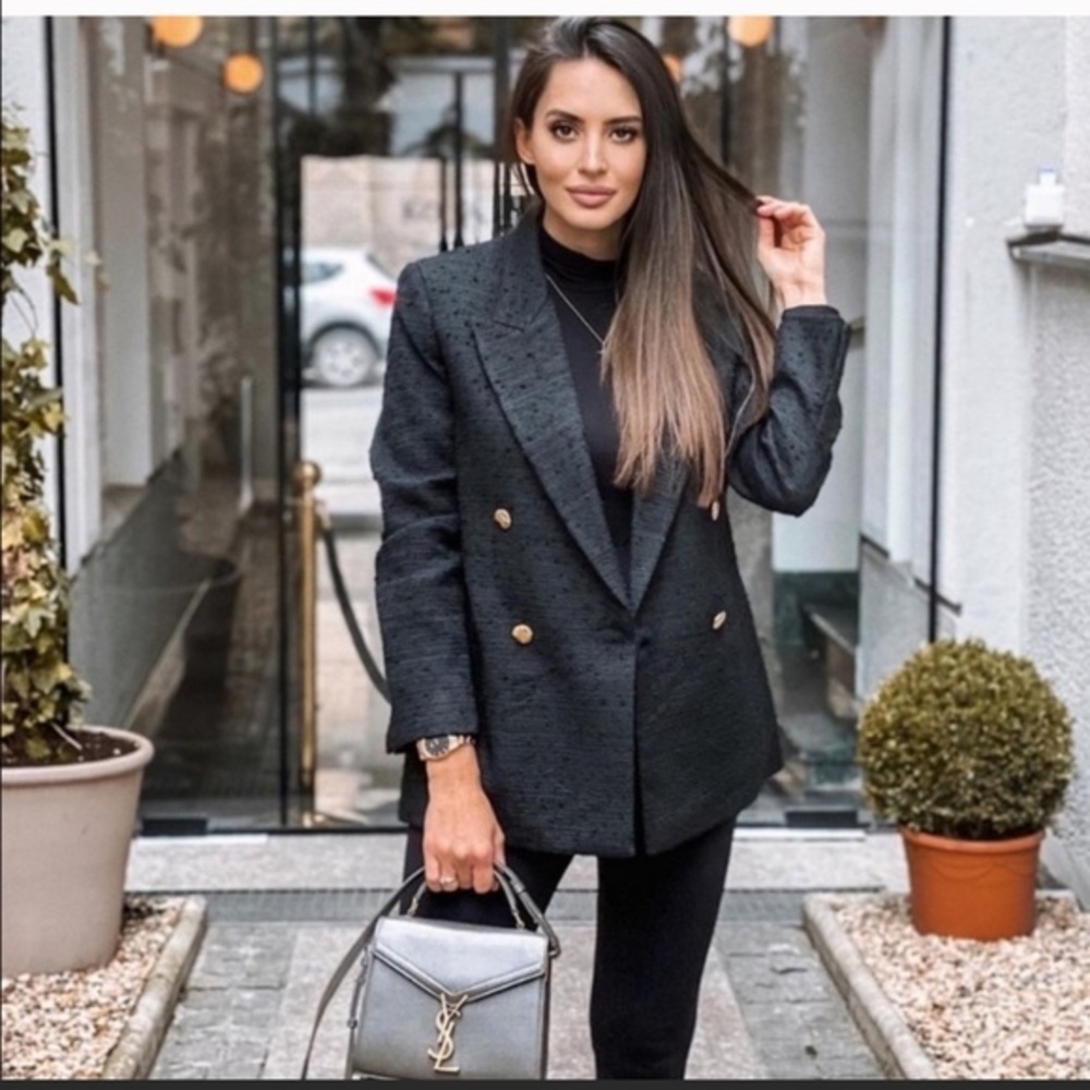 ZARA  WOMEN’s DOUBLE BREASTED BLAZER